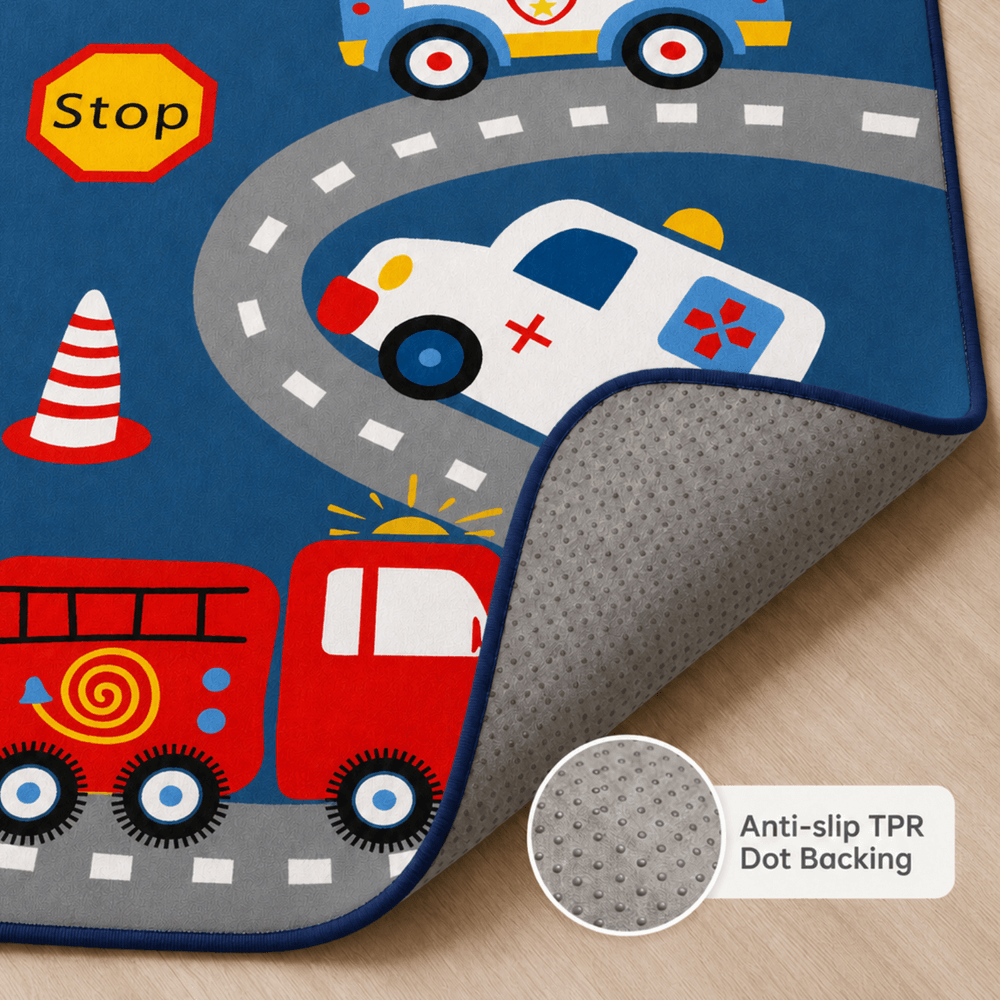 Factory Price - Kid's Kevin's Car Play Mat Rug - 160 x 200 cm