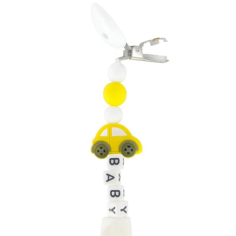 Factory Price - Silicone Pacifier Clip - Yellow