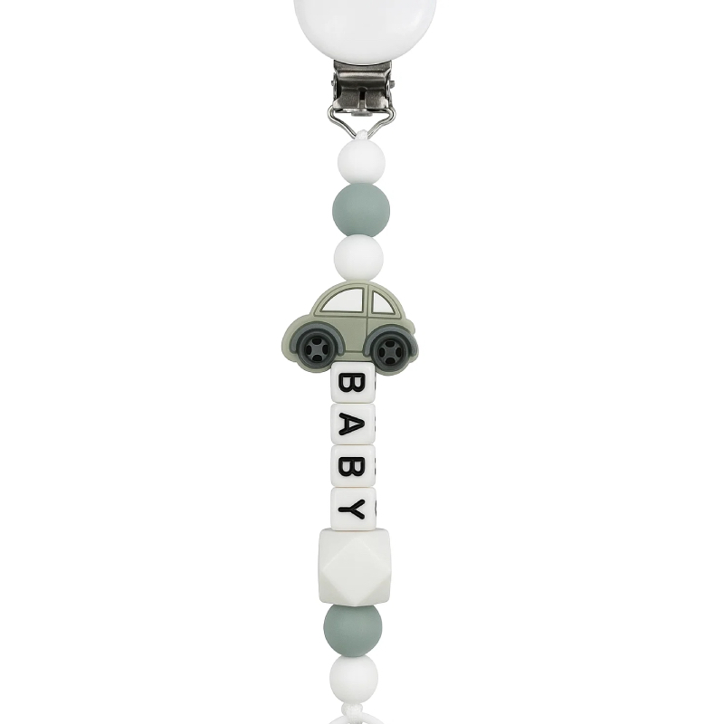 Factory Price - Car Silicone Pacifier Clip - Grey