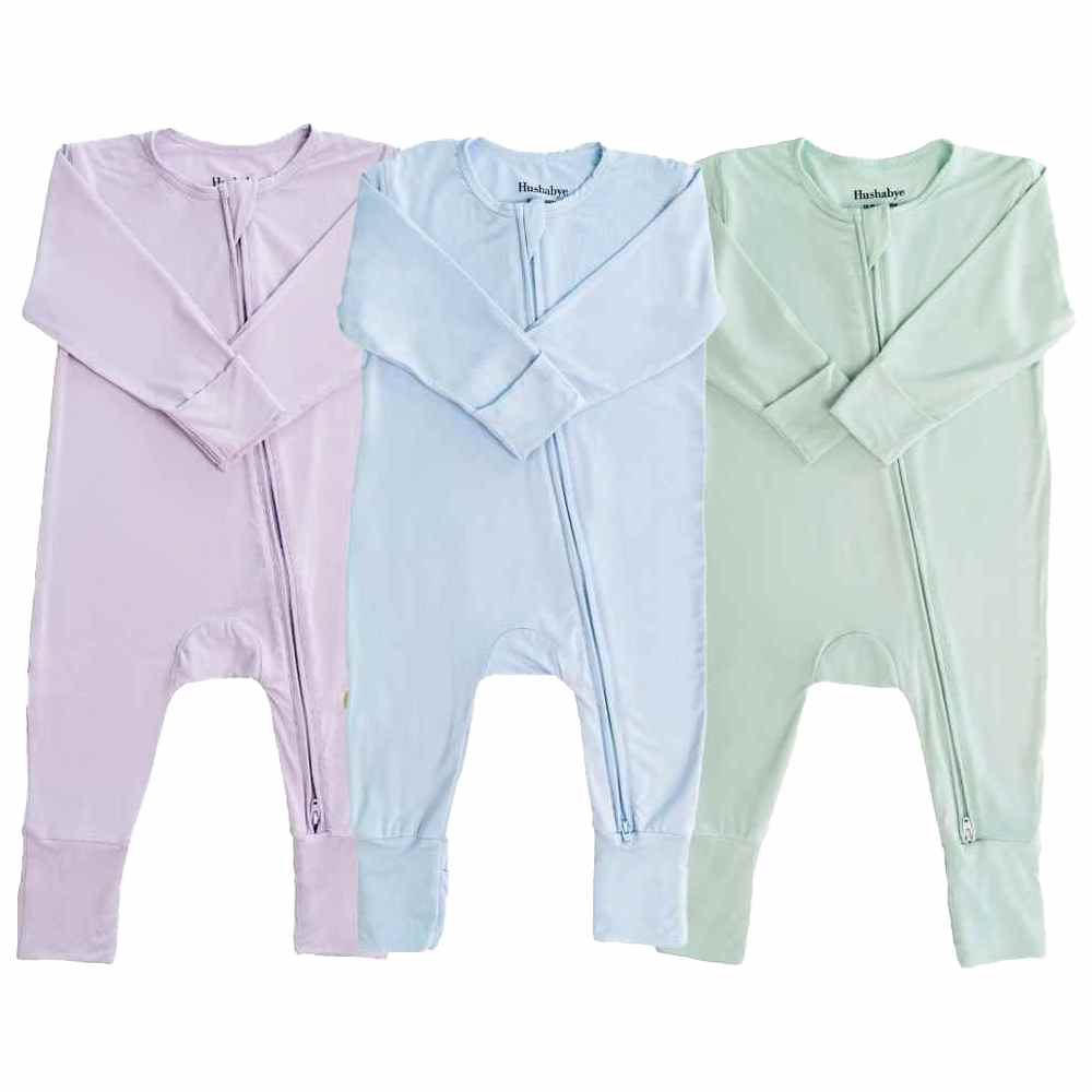 Hushabye Organic Bamboo Sleepsuit - 3 Pcs