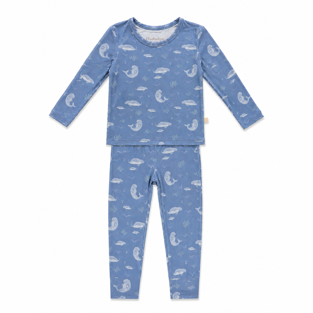 Hushabye - 2pc-Set - Boy's Dugong Printed Pyjama Top & Pants - Blue