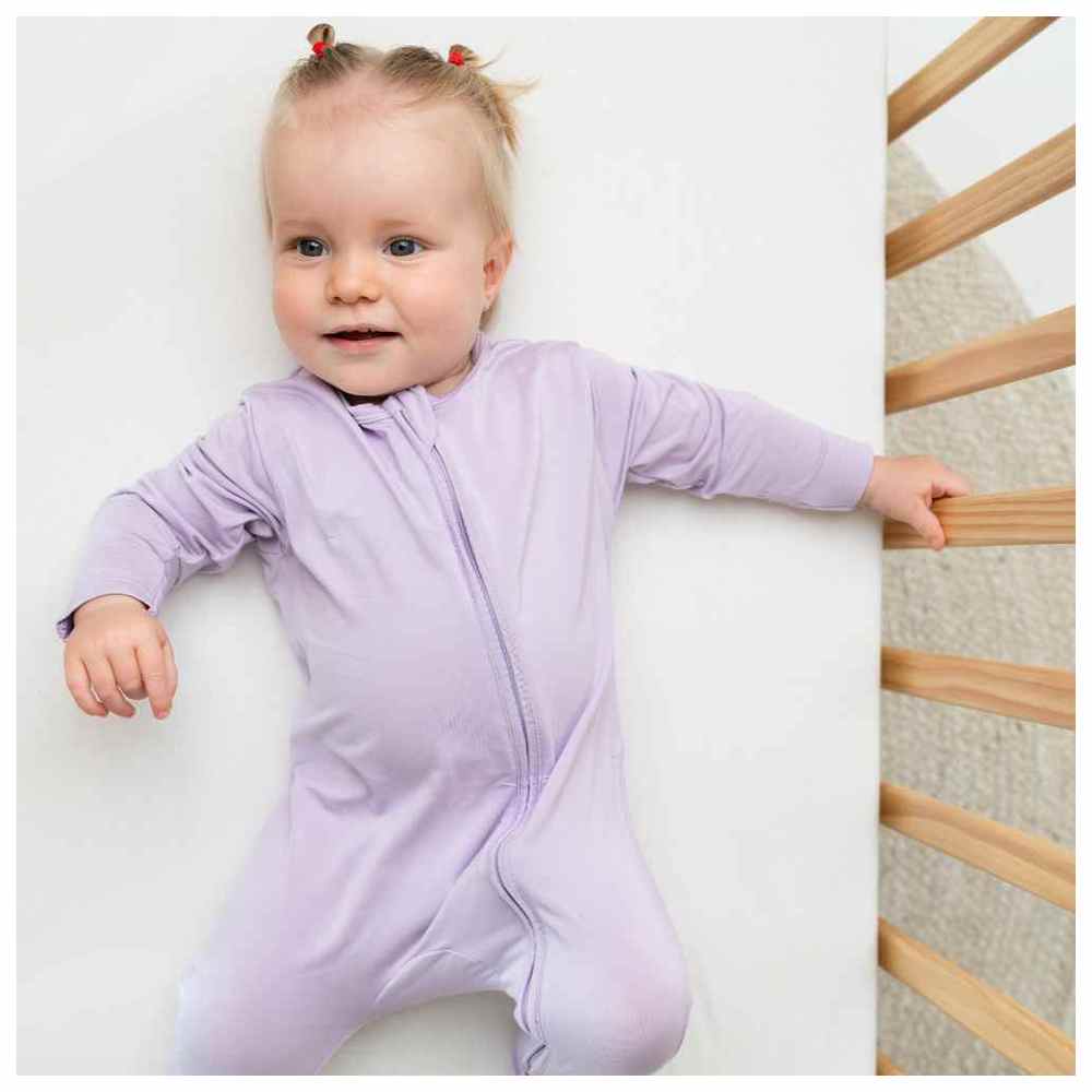 Hushabye Organic Bamboo Sleepsuit - Lilac
