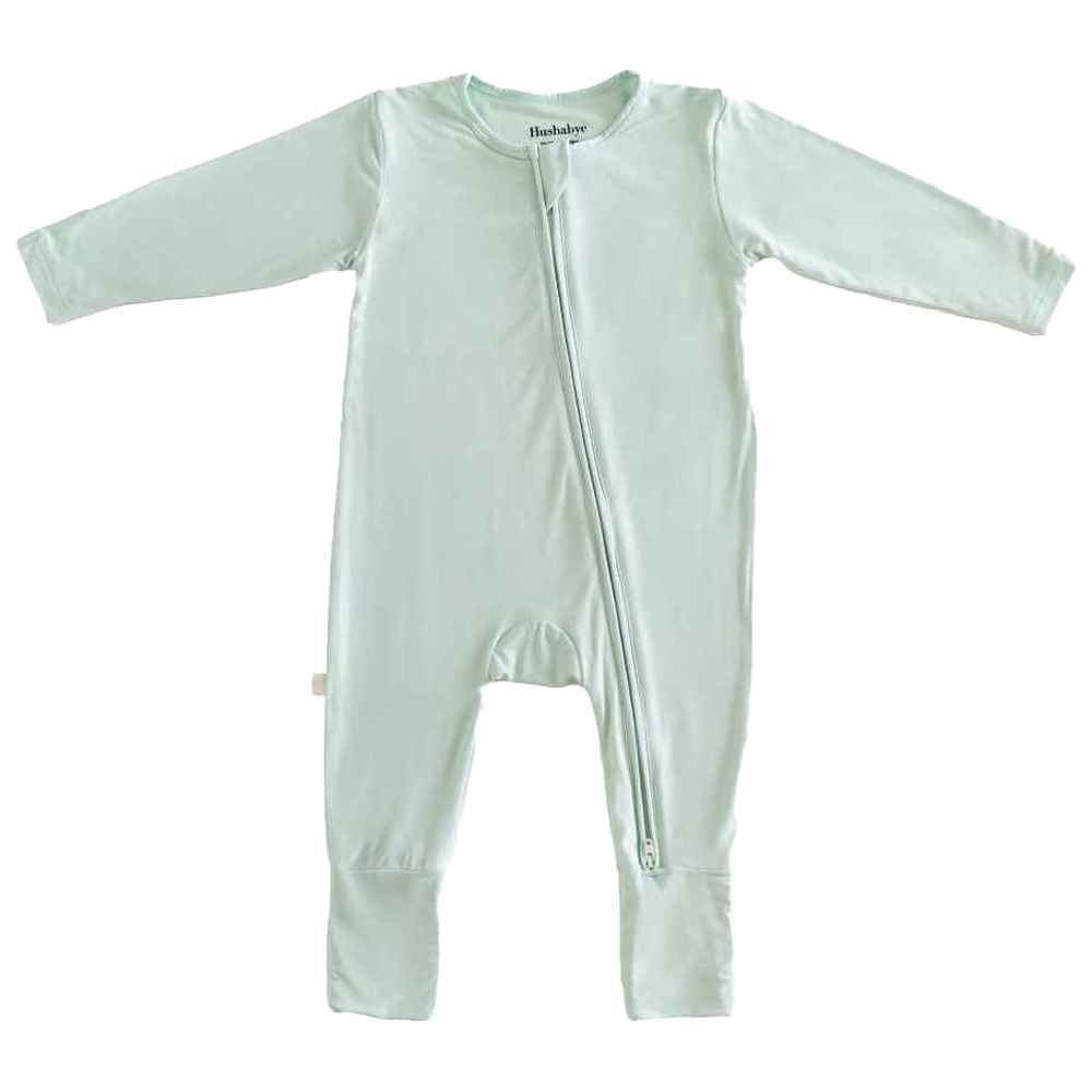 Hushabye Organic Bamboo Sleepsuit Light - Sage