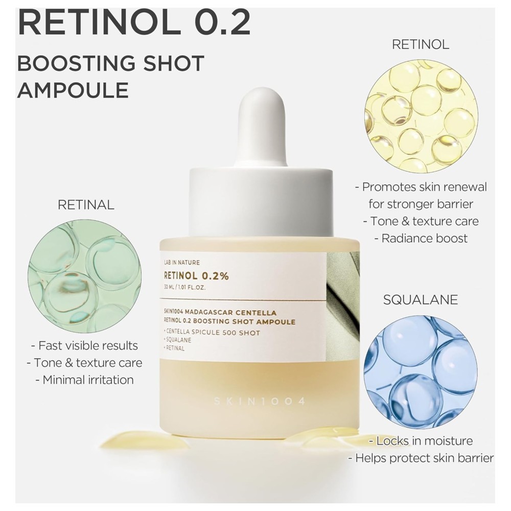 Skin1004 - Madagascar Centella Retinol 0.2 Boosting Shot Ampoule - 30 ml