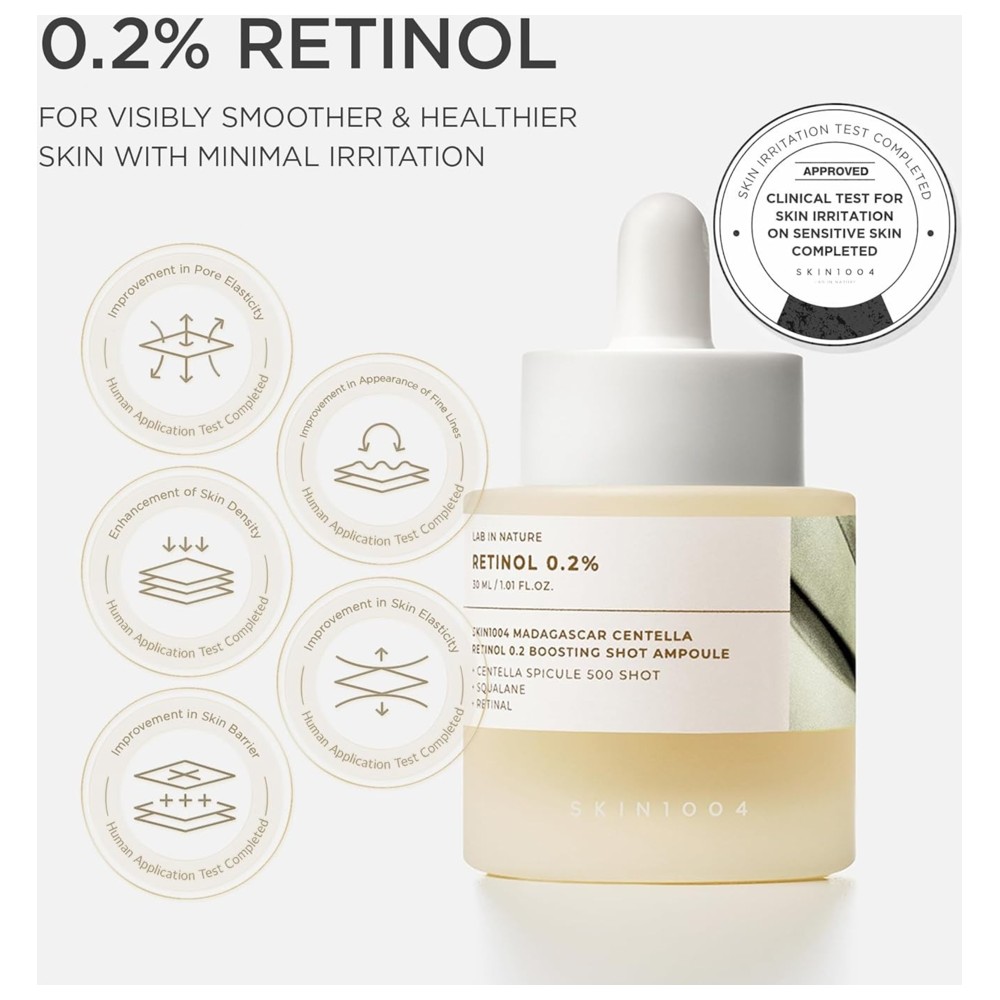 Skin1004 - Madagascar Centella Retinol 0.2 Boosting Shot Ampoule - 30 ml