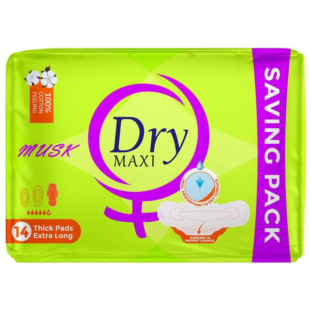 Dry - Maxi Musk Pads - Extra Long - 14 Pcs