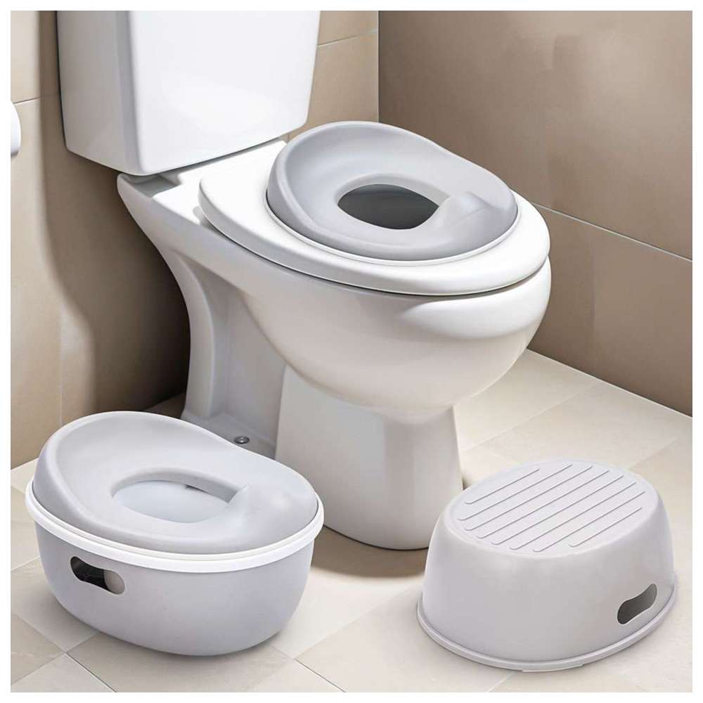 Baybee - Nando 3-In-1 Baby Potty Training Toilet Seat - Grey