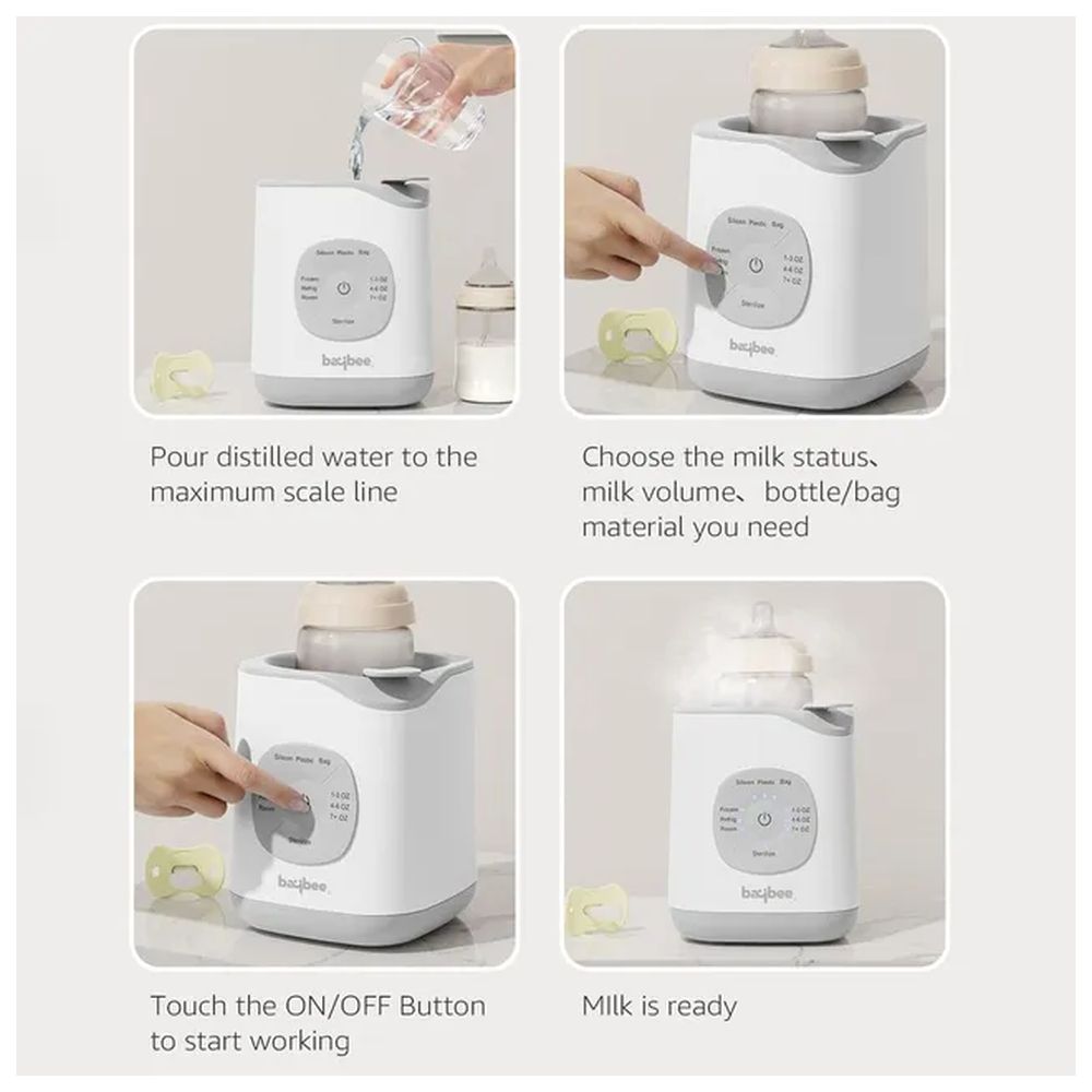 Baybee - 5-in-1 Baby Bottle Warmer & Sterilizer - White