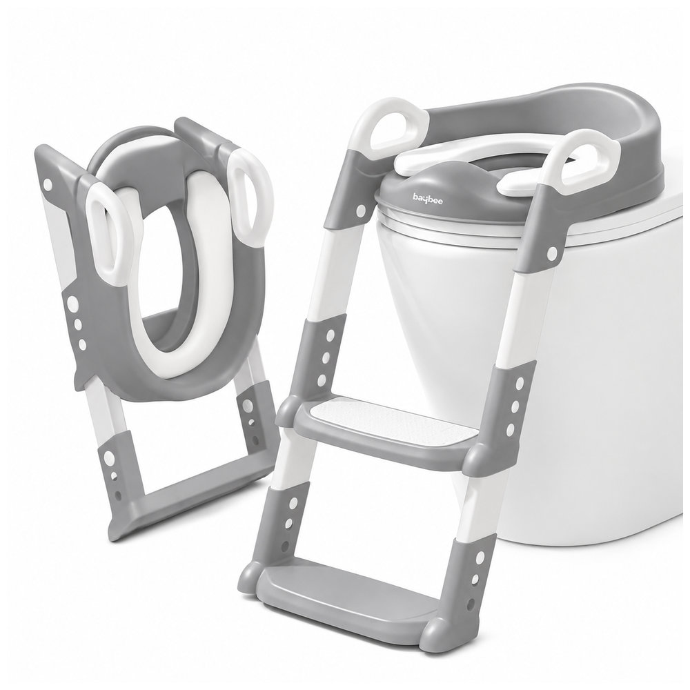 Baybee - Aura Western Toilet Potty Seat For Kids - Grey