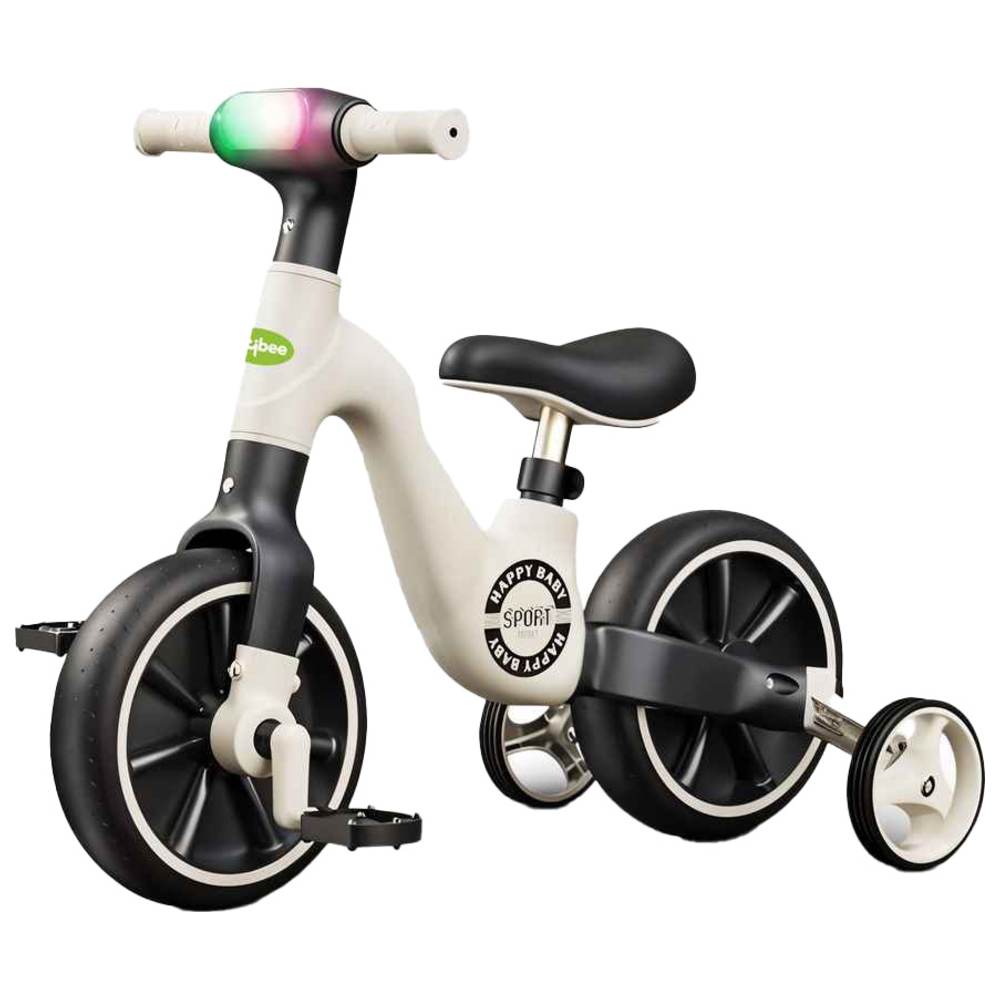 Baybee - Buzzy 2-in-1 Convertible Baby Tricycle - Black