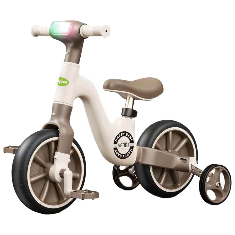 Baybee - Buzzy 2-in-1 Convertible Baby Tricycle - Brown
