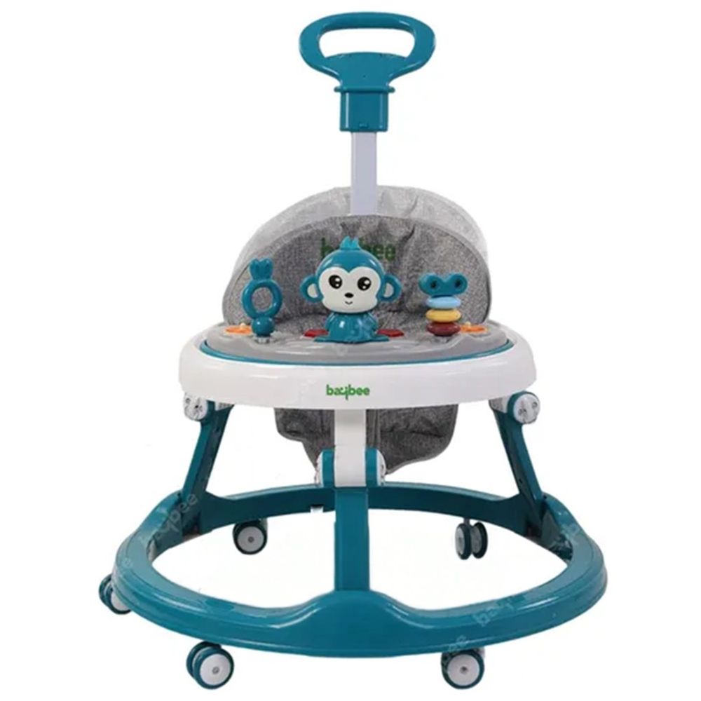 Baybee - Drono Pro Baby Walker With Parental Handle & Toy Bar - Blue