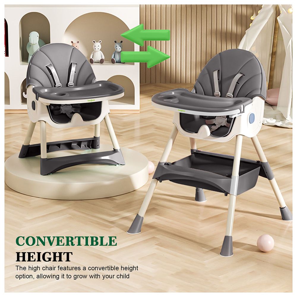 Baybee 3-in-1 Iris Convertible Baby High Chair - Grey