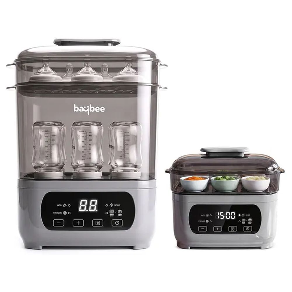 Baybee - 7-in-1 Puresteam Pro Baby Bottle Sterilizer And Dryer - Grey