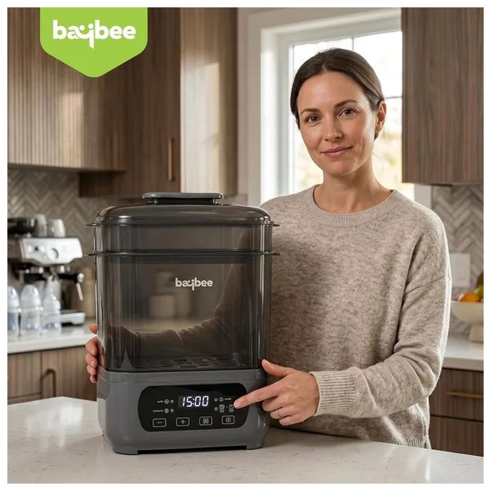 Baybee - 7-in-1 Puresteam Pro Baby Bottle Sterilizer And Dryer - Grey