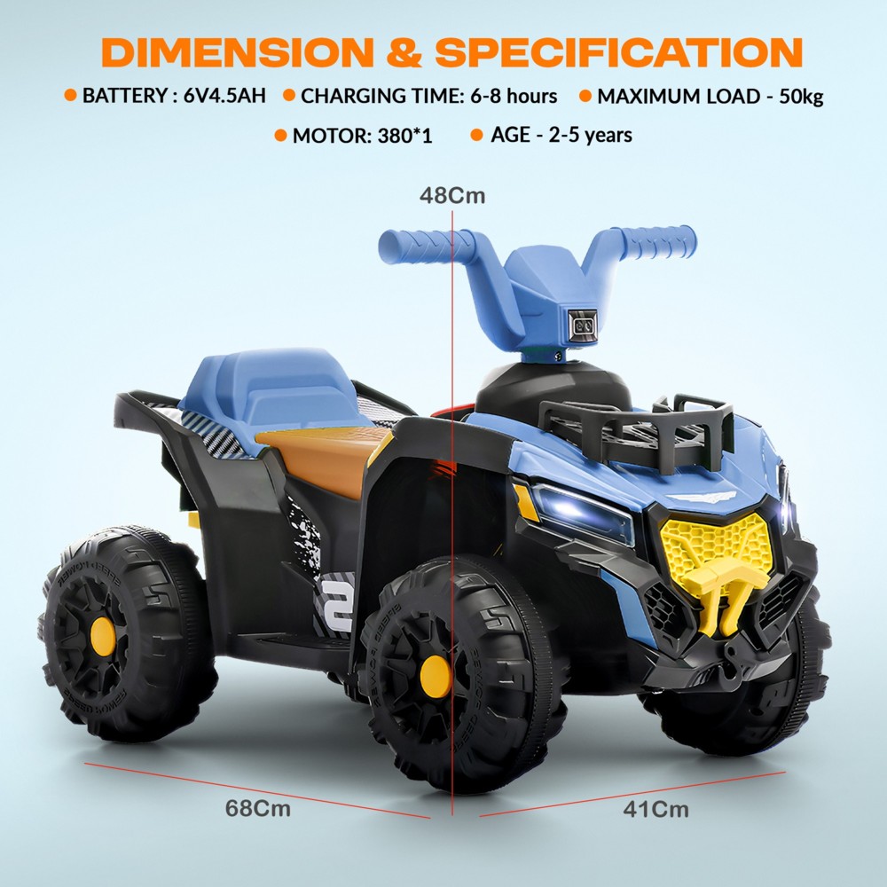 Baybee - Kids Mudster ATV Battery Operated Ride-On Bike - 12 V