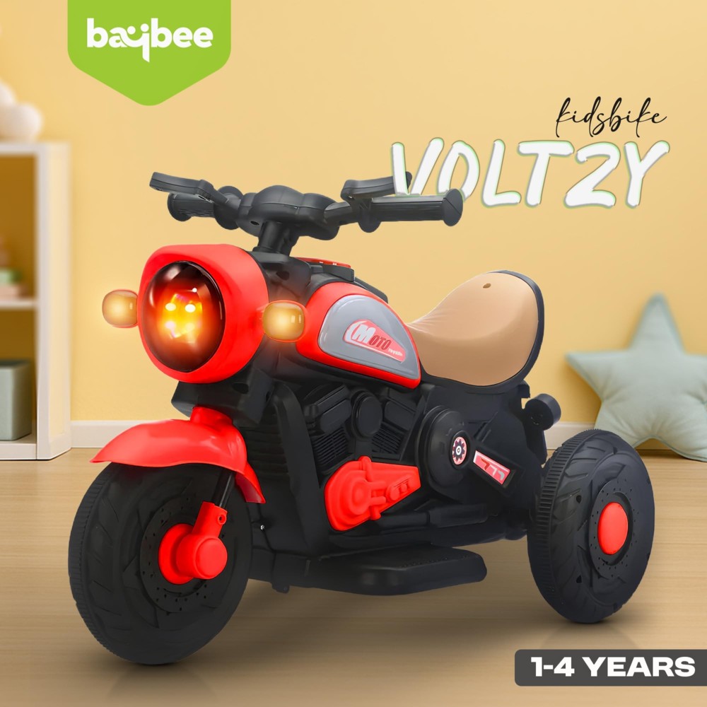 Baybee - Kids Battery Operated Ride-On Bike With Light And Music  - 12 V