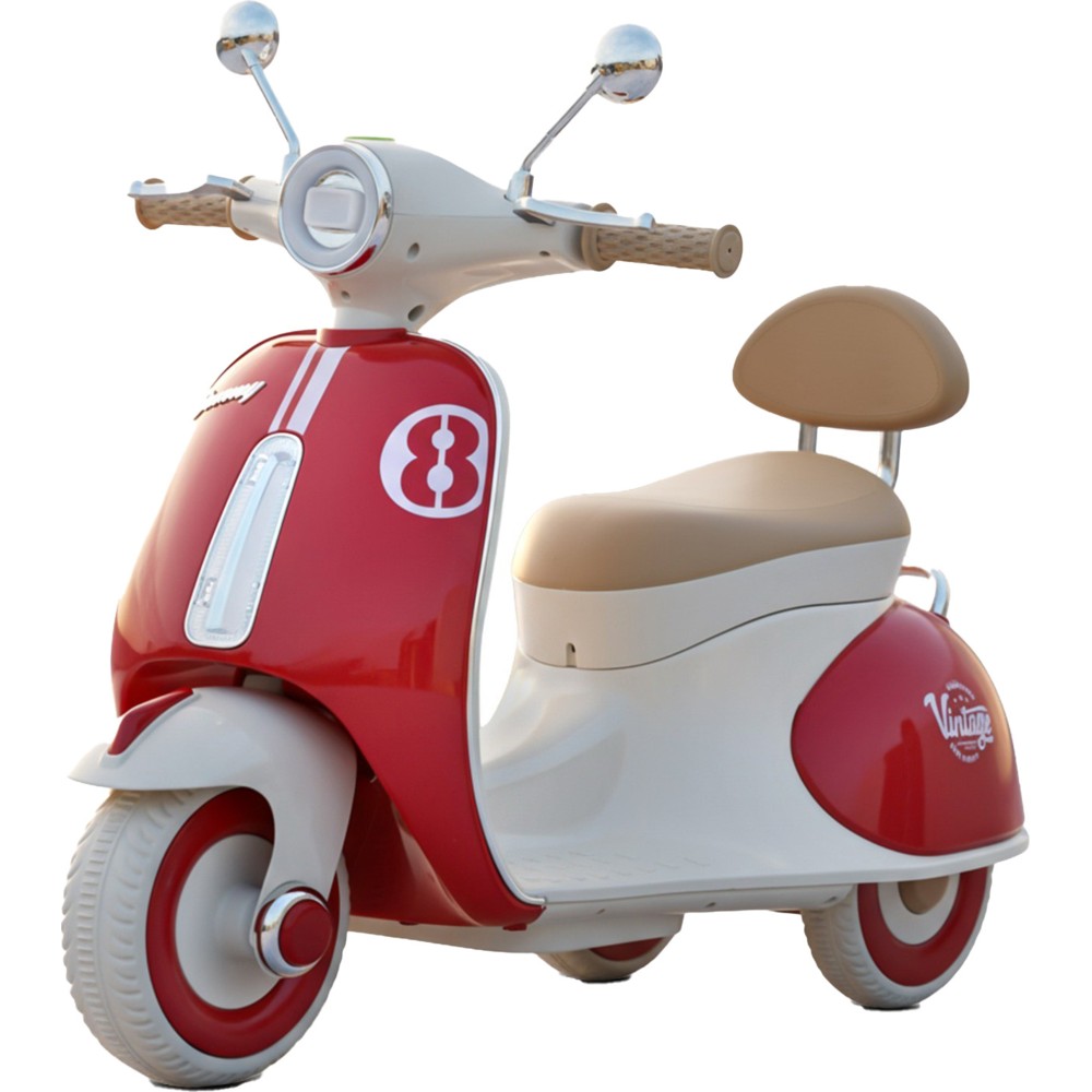Baybee - Kids Vintage Ride-On Scooty With Light And Music - 12 V