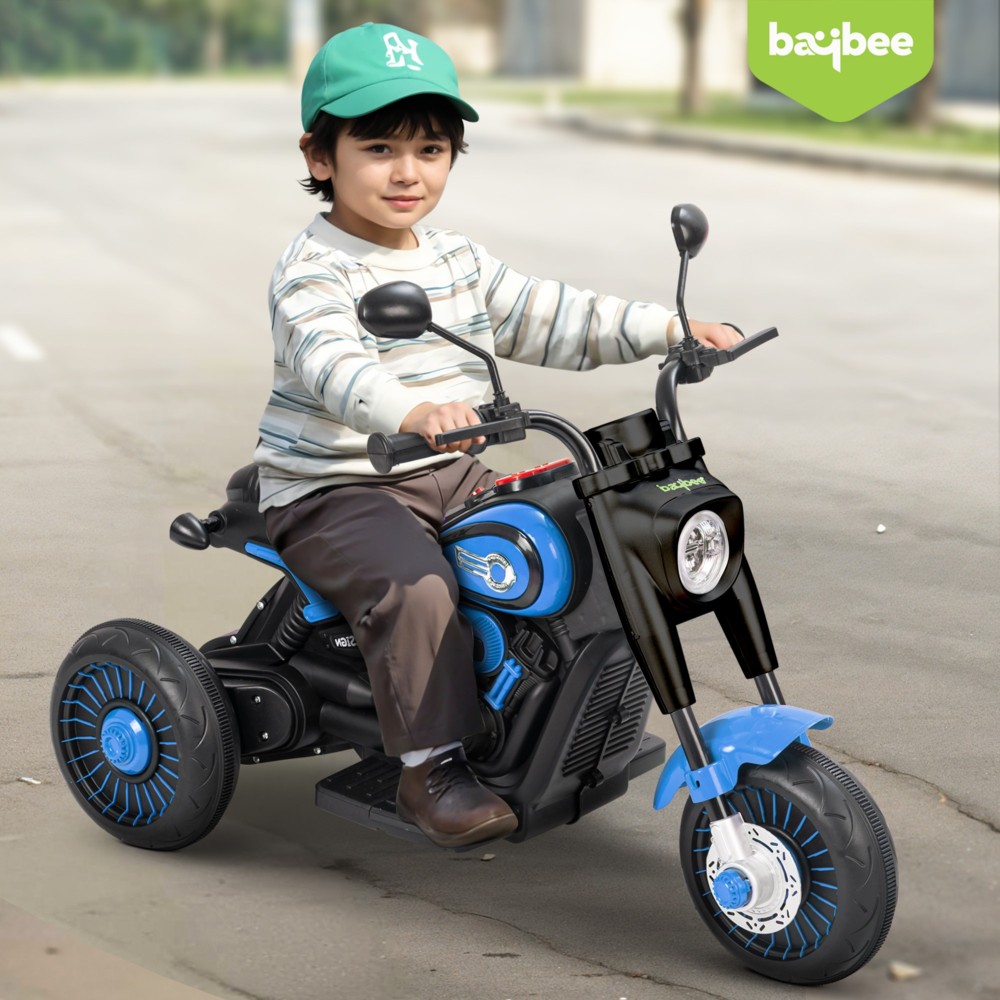 Baybee - Kids Electric Ride-On Motorbike With LED Light, Music And Foot Accelerator - 12 V