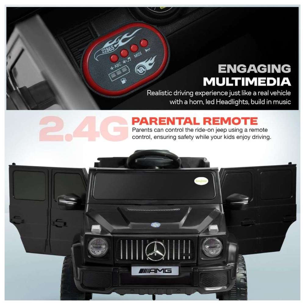 Baybee - Mercedes-Benz Raptor Battery Operated Ride-On Jeep - Black