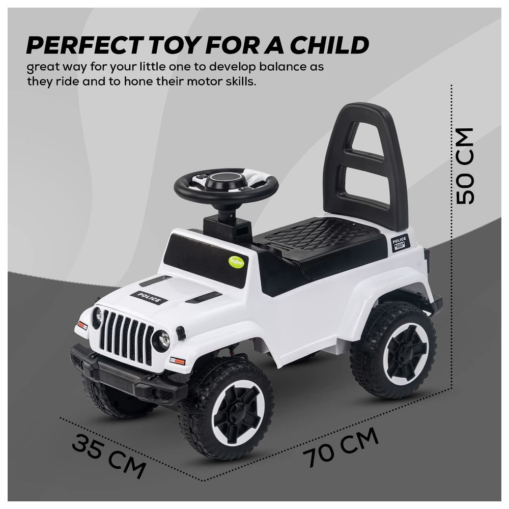 Baybee - Baby Ride-On Push Car - White