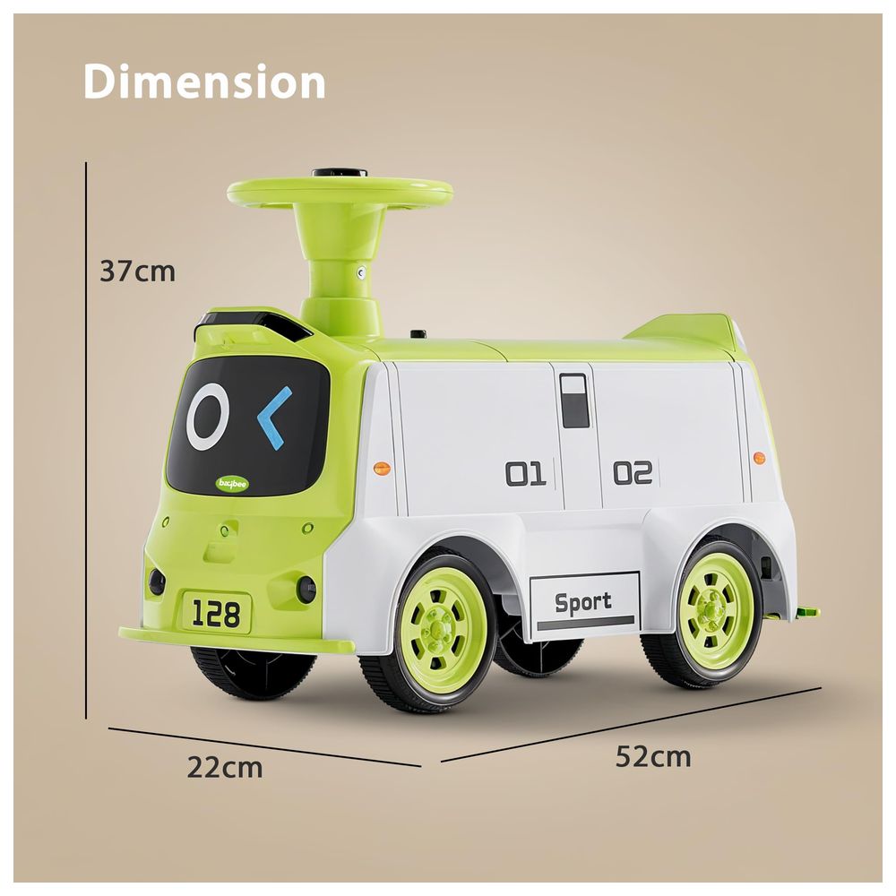 Baybee - Waldo Baby Ride-On Push Car - Green