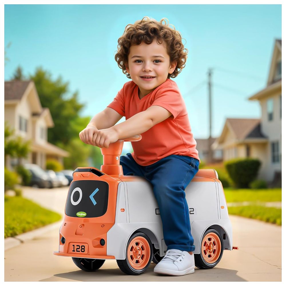 Baybee - Waldo Baby Ride-On Push Car - Orange