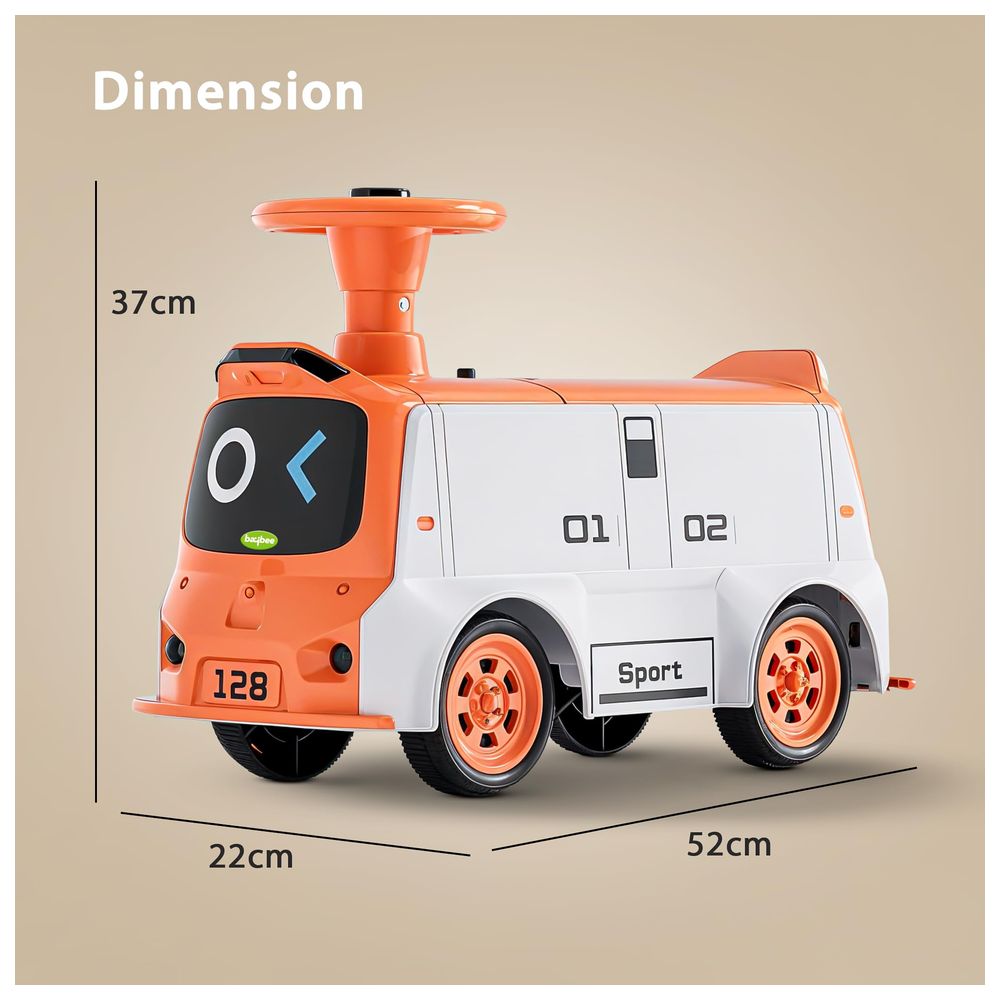 Baybee - Waldo Baby Ride-On Push Car - Orange