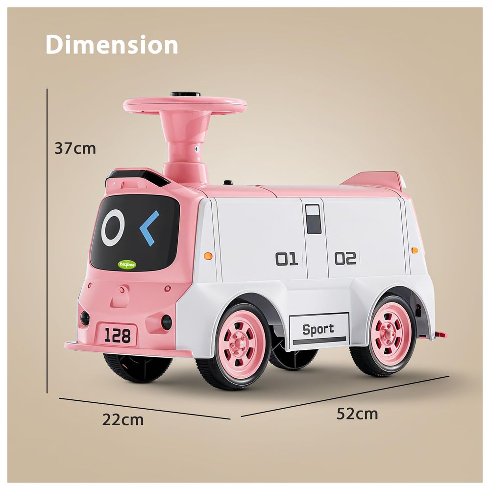 Baybee - Waldo Baby Ride-On Push Car - Pink