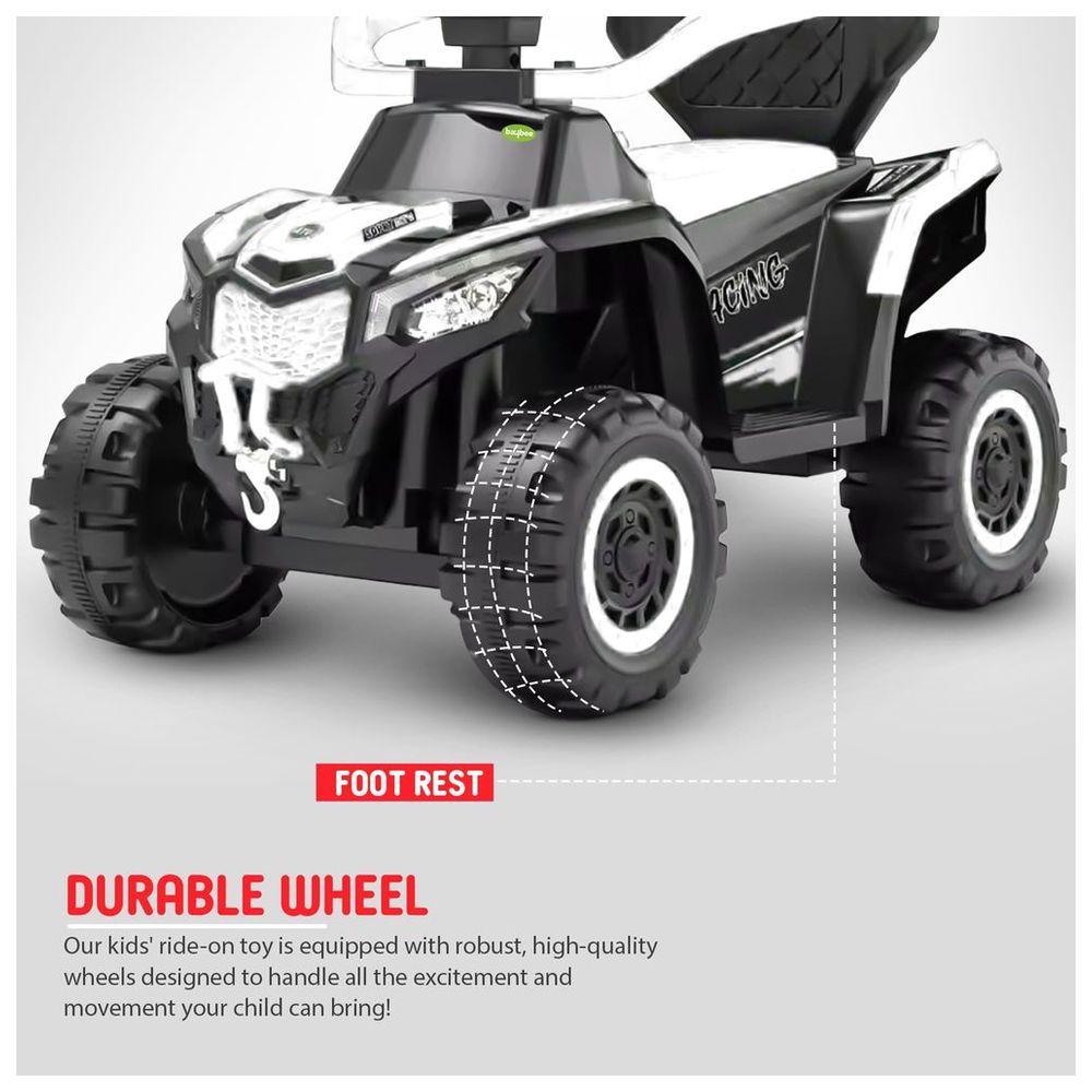 Baybee - Monster 2-in-1 Baby Ride On Push Car - White