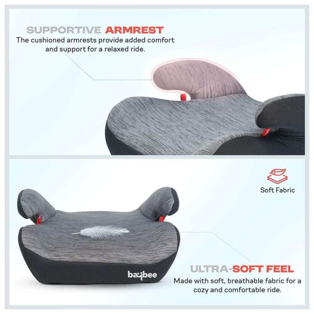 Baybee - Kid's Booster Car Seat - Grey