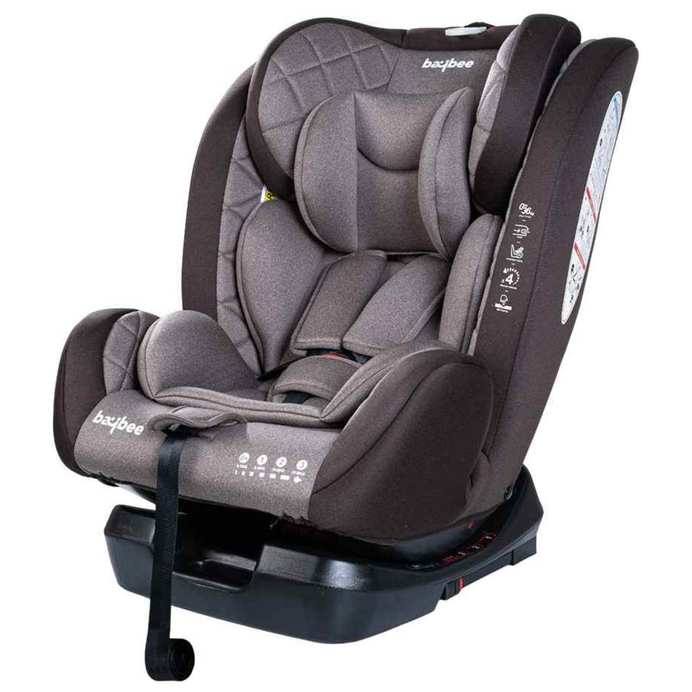 Baybee - Convertible Baby Car Seat With Isofix - Grey