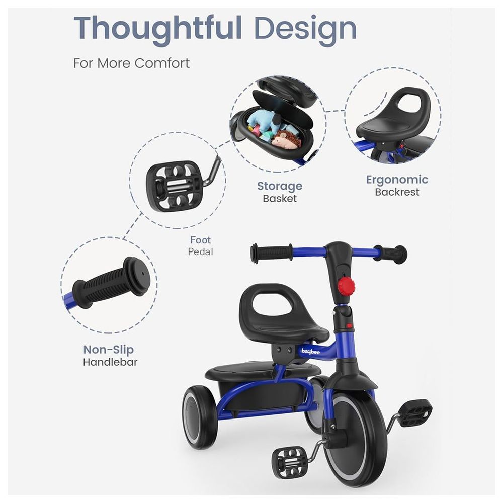 Baybee - Tricycle For Kids - Blue