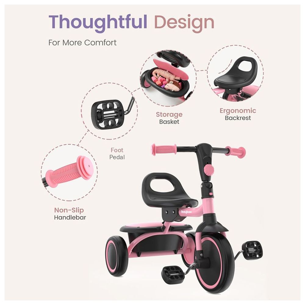 Baybee - Tricycle For Kids - Pink