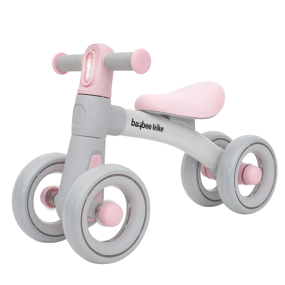 Baybee - 4 Wheels Baby Tricycle With EVA Wheels - Pink