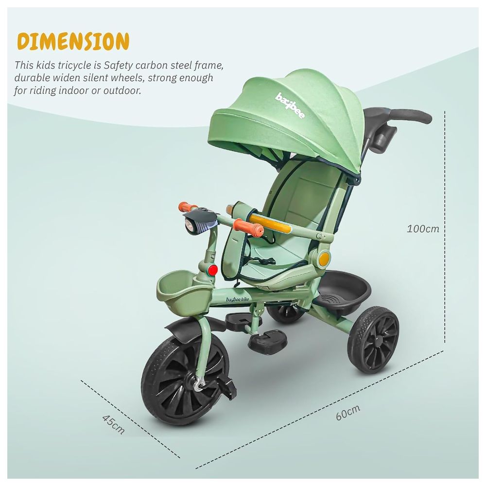 Baybee - Hike 3-in-1 Baby Tricycle - Green