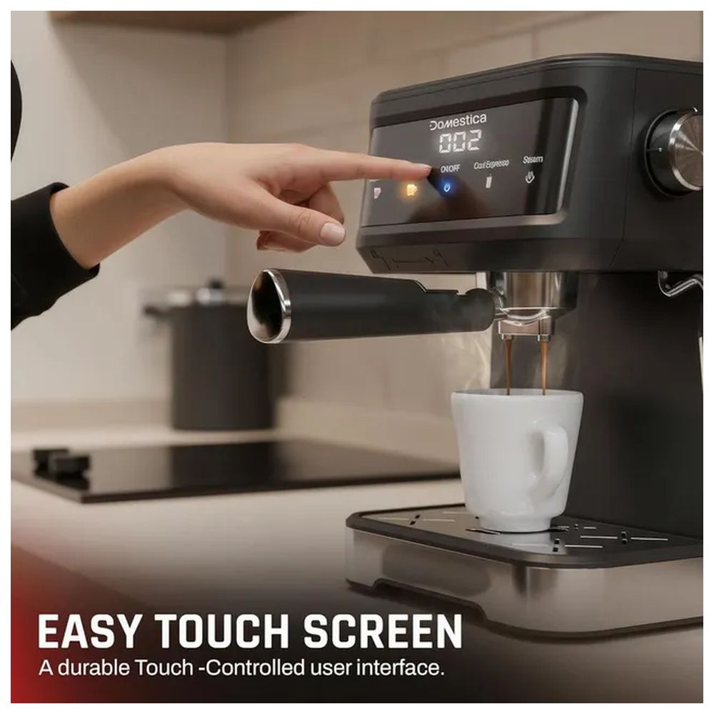 Domestica - Brewcraft Pro 2.0 Espresso 20 Bar Coffee Maker Machine - Black