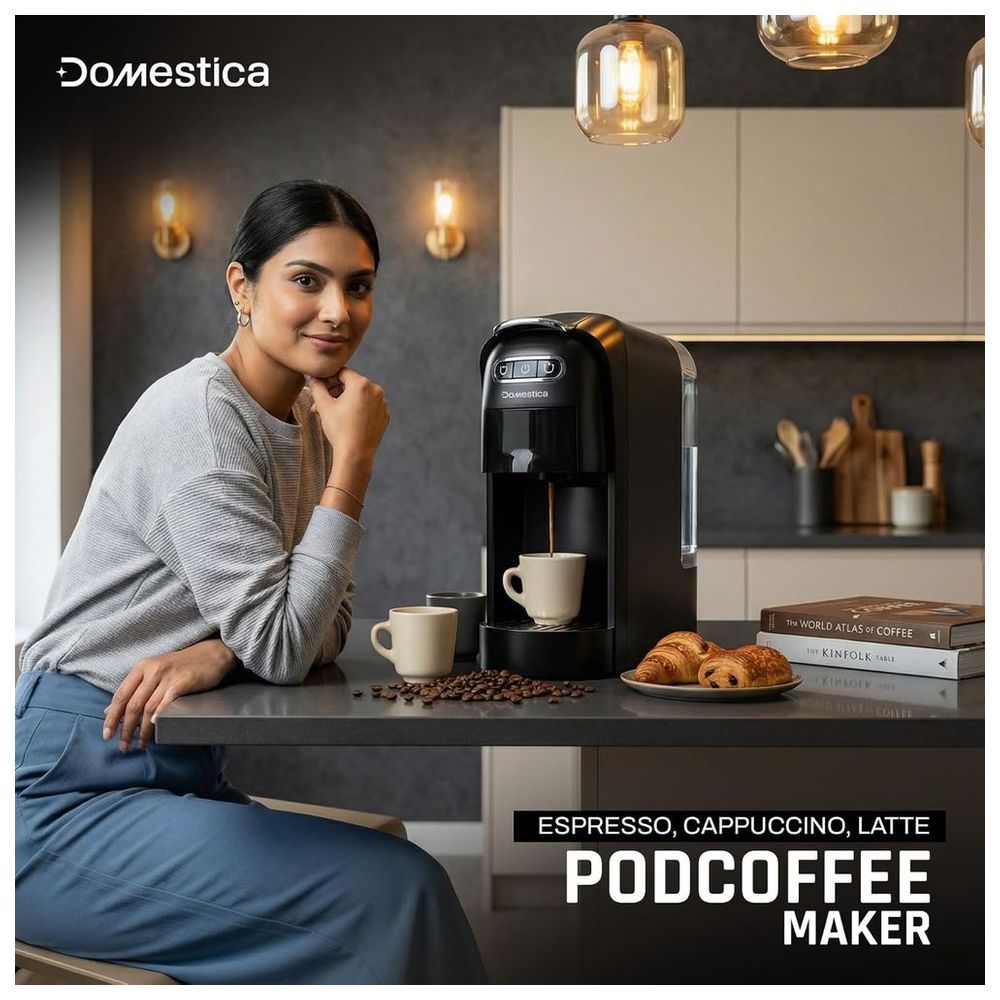 Domestica - 3-in-1 Brewcraft Pod Coffee Maker - Black - 1400 W