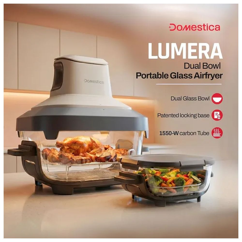 Domestica - Carbon Heat Pro Lumera Air Fryer Oven - White
