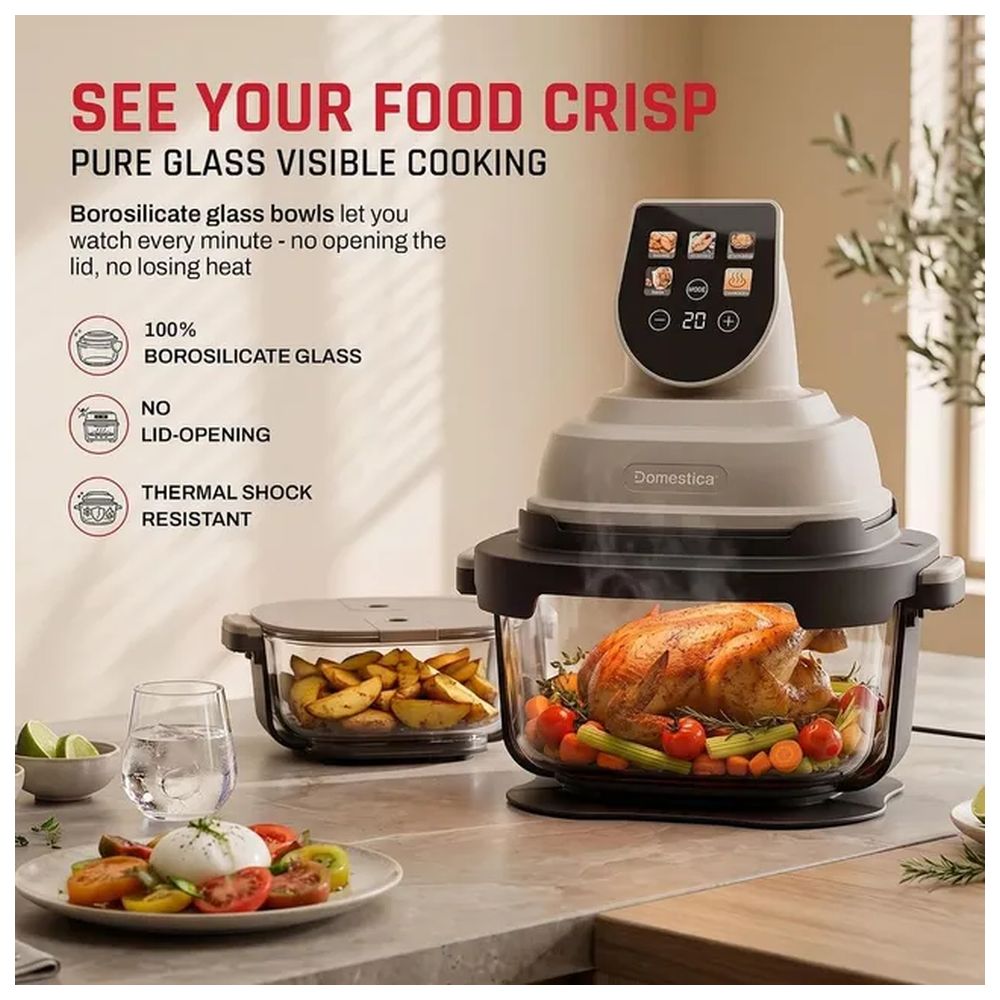 Domestica - Aerion 5-in-1 Dual Glass Bowl Air Fryer