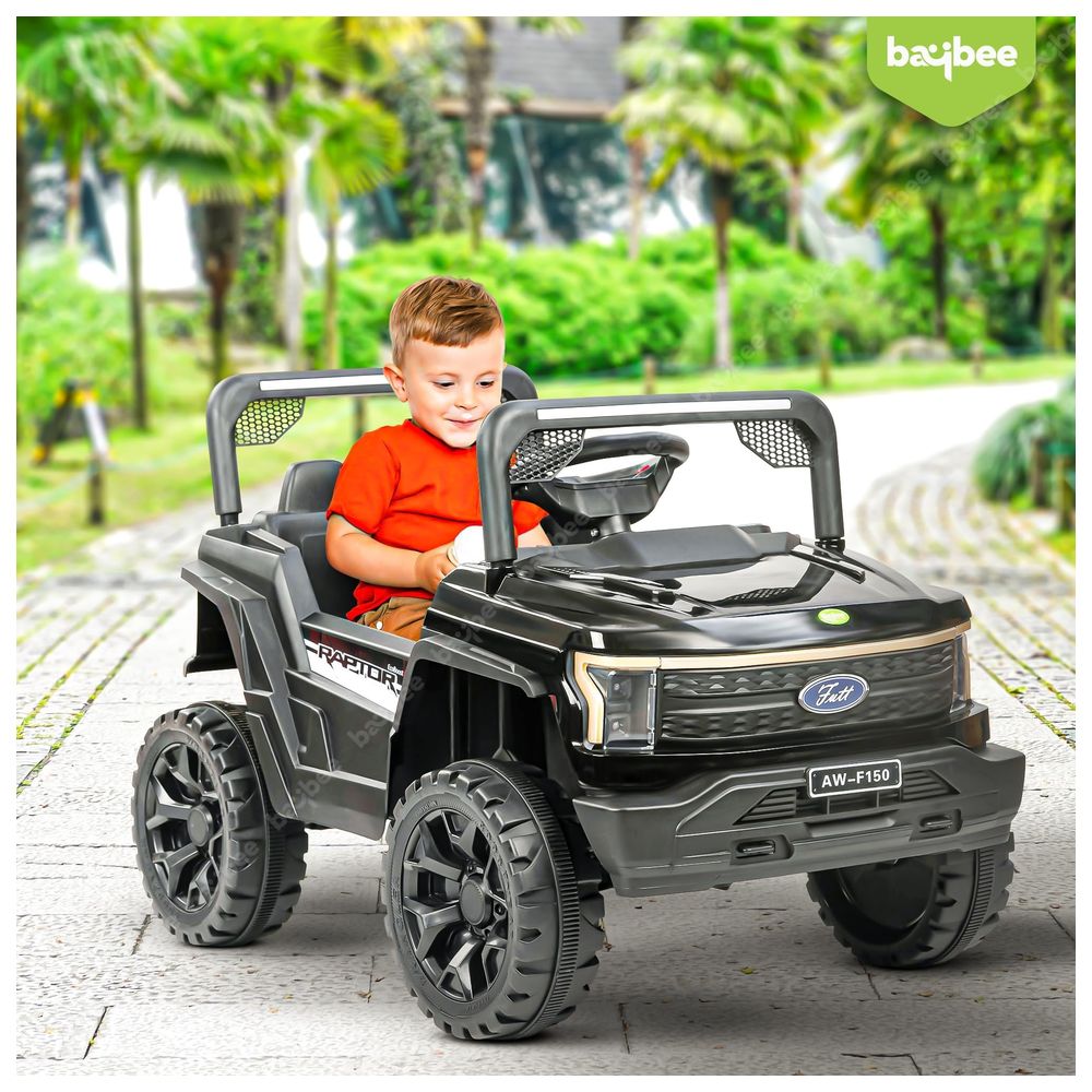 Baybee - Sphinx Rechargeable Battery Operated Jeep - Black