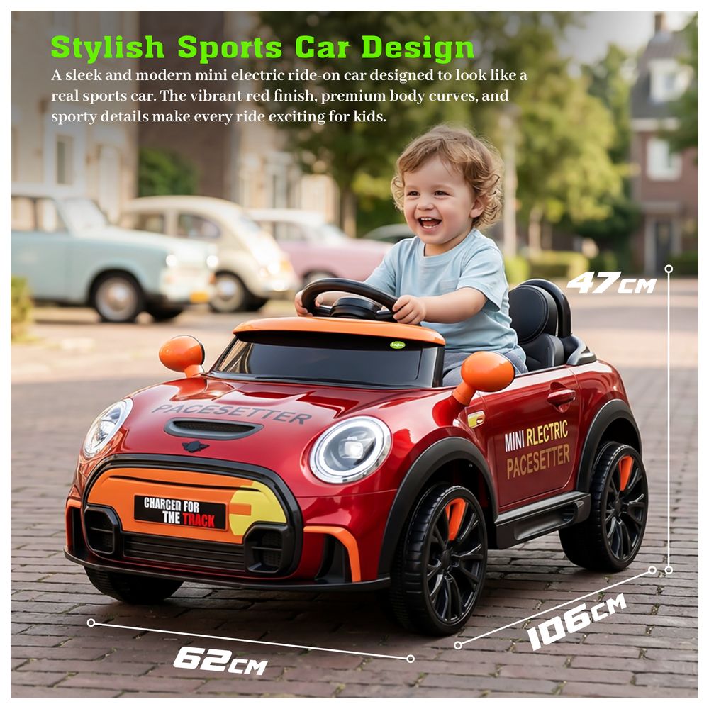 Baybee - Kids Cooper Electric Ride-On Car With Remote Control - 12 V