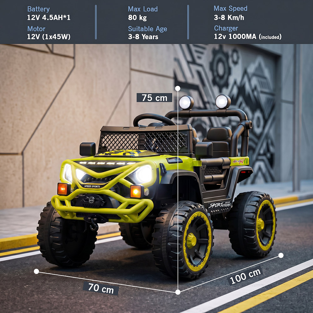 Baybee - Kids Maxrover Electric Ride-On Jeep - 12 V