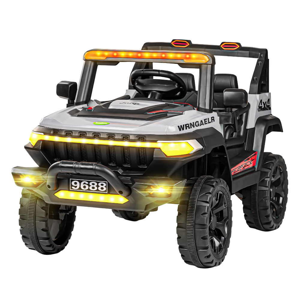 Baybee - Wagon Rechargeable Battery Operated Jeep - Grey
