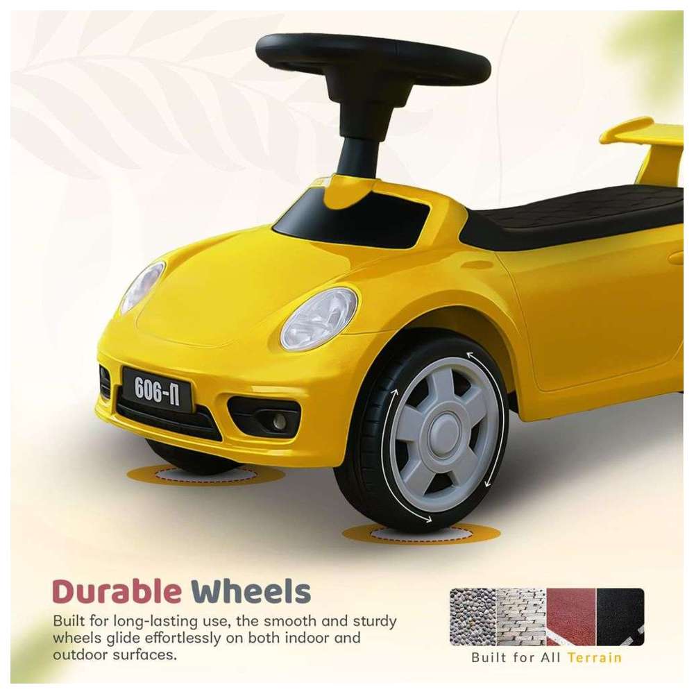Baybee - Toddle Rider Ride-On Push Car - Yellow