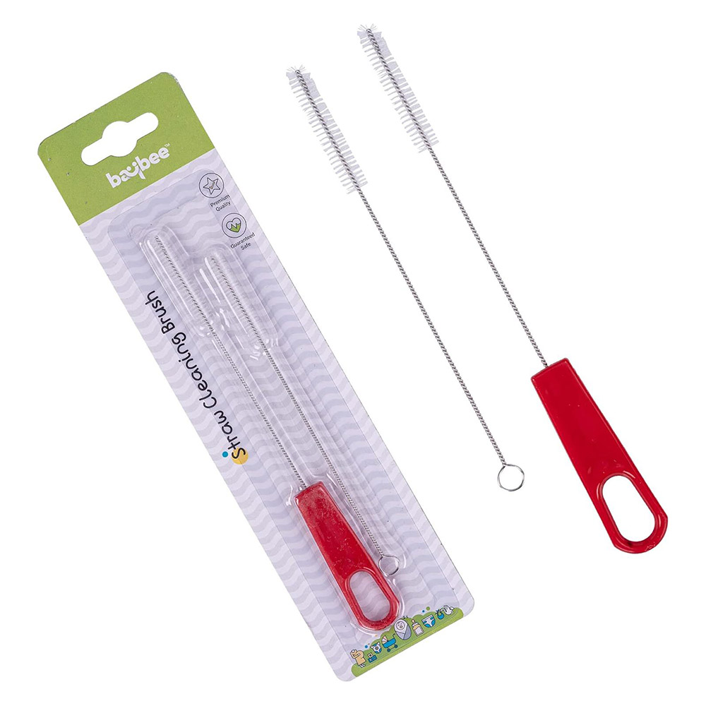 Baybee - Baby Bottle Straw Cleaning Brush - 2 Pc Set