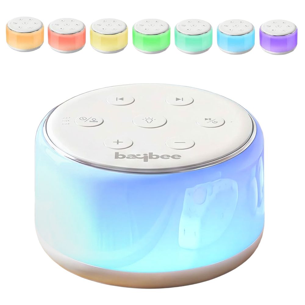 Baybee - 3-in-1 Baby White Noise Sound Machine With Night Light - White