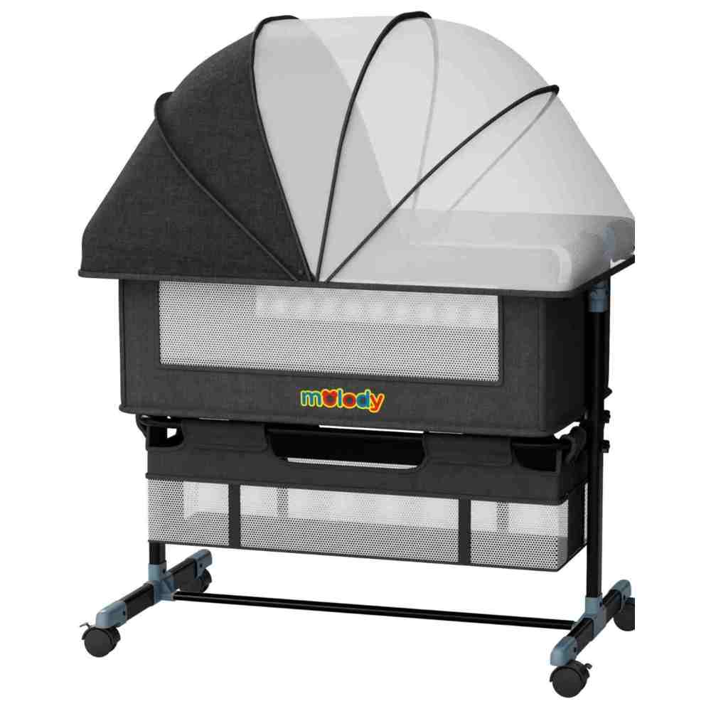 Molody Portable Baby Crib - Black