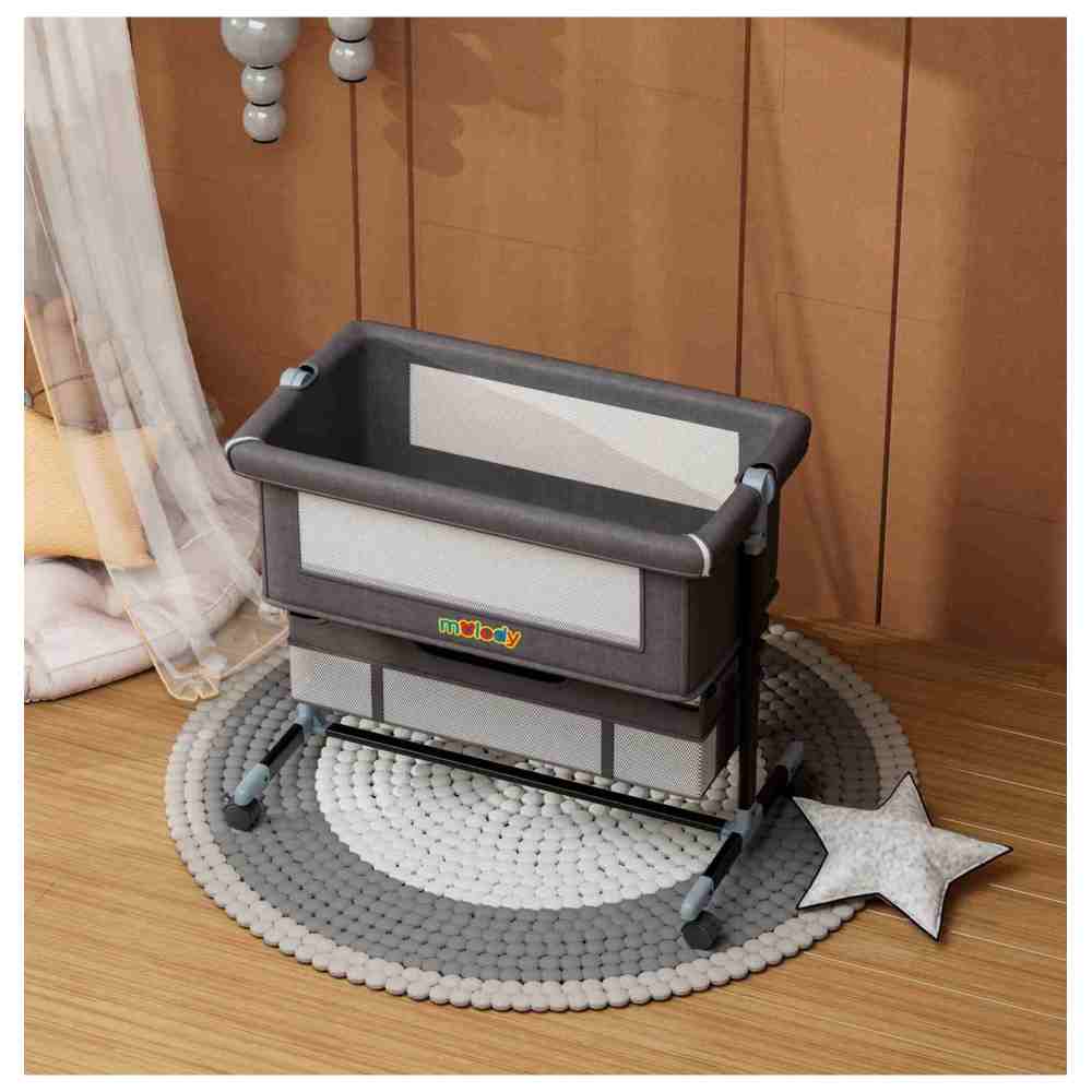 Molody Portable Baby Crib - Black