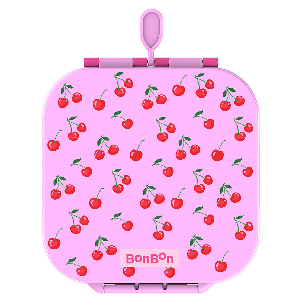 Bonbon - 3/4-Compartment Lunch Box With Insulated Food Jar - Cherries